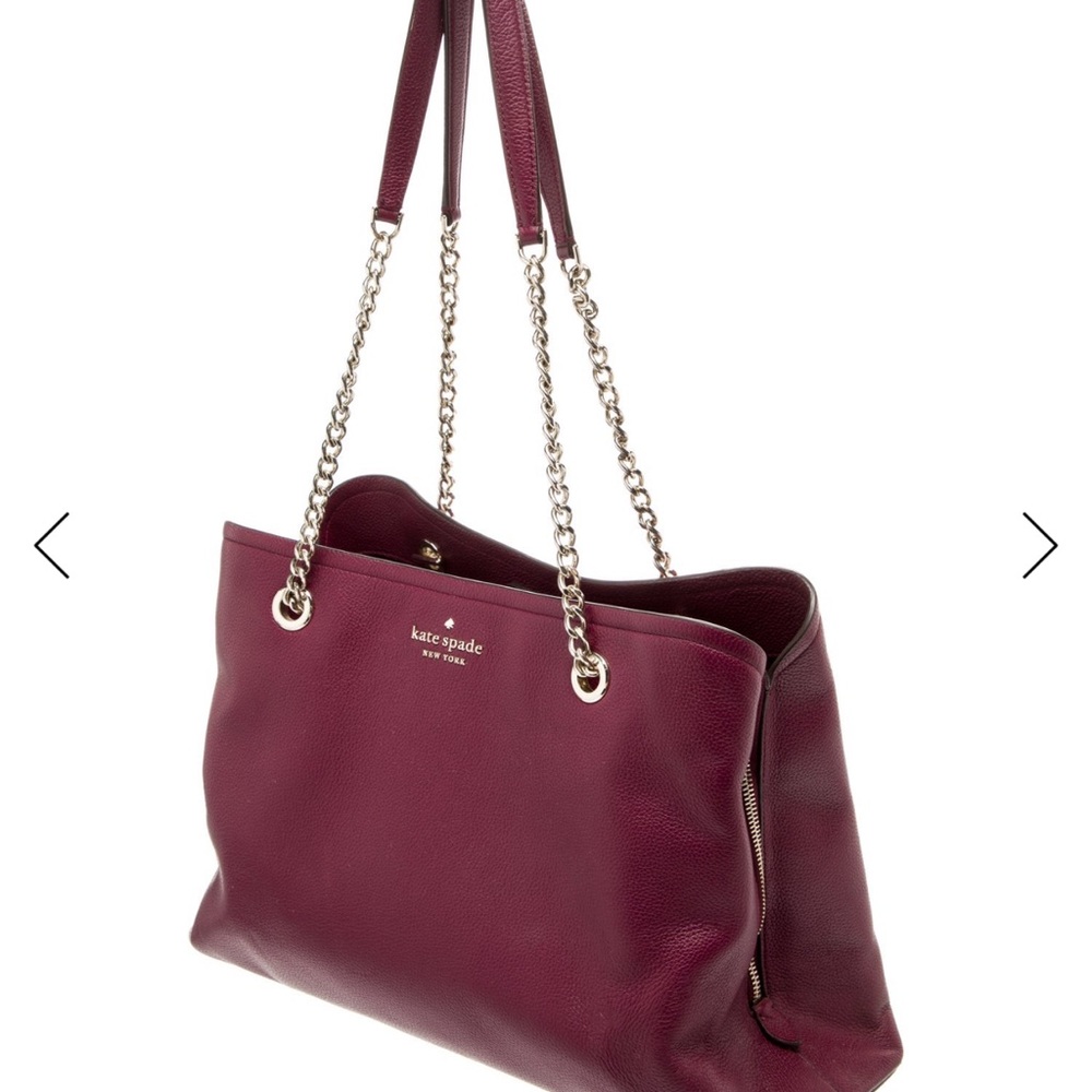 Kate Spade Burgundy Leather Shoulder Bag